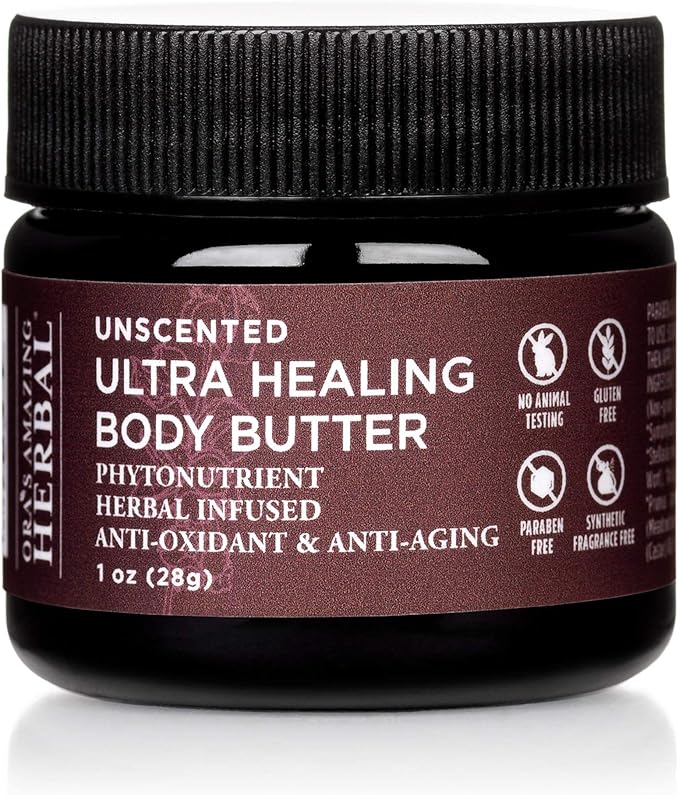 Ora's Amazing Herbal, Eczema Relief, Touchy Skin Salve, Ultra Healing Body Butter, Eczema Cream, Eczema Balm, Herbal Salve, Travel Size, 1oz each-VivaGrace Women