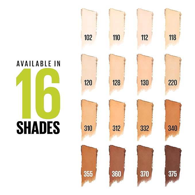 Maybelline Super Stay Up to 24HR Hybrid Powder-Foundation, Medium-to-Full Coverage Makeup, Matte Finish, 110, 1 Count-VivaGrace Women