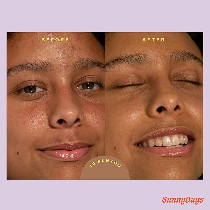 Tower 28 Beauty SunnyDays SPF 30 Tinted Mineral Sunscreen - For Sensitive Skin - 2-in-1 Facial Broad Spectrum UVA/UVB Protection + Foundation – Shade 40 RUNYON, 1 Fl Oz-VivaGrace Women