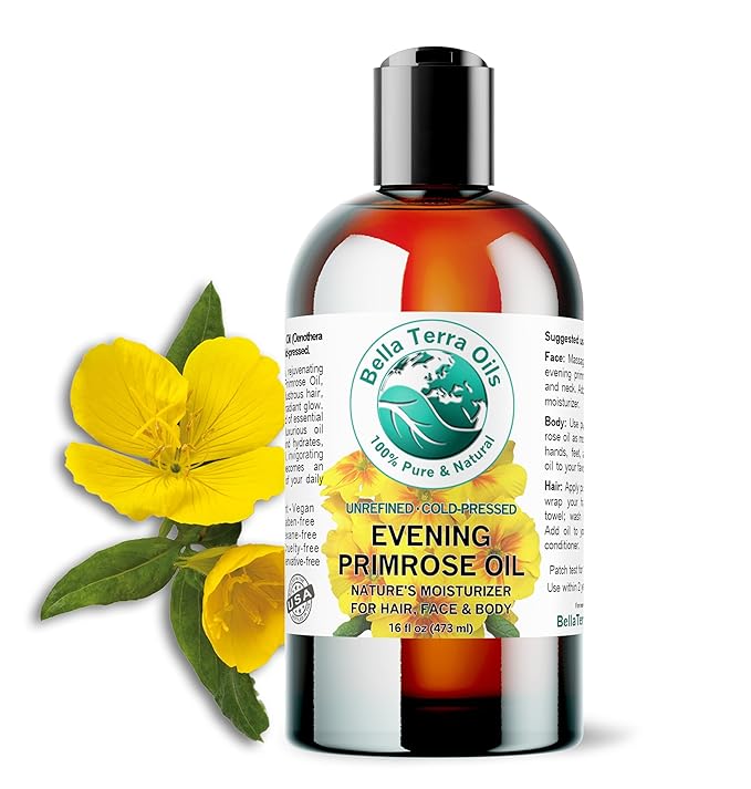 Bella Terra Oils - Organic Evening Primrose Oil 16 oz - Embrace the Enchanting Primrose Nutritional Profile, High in GLA & Fatty Acids, Elevate Your Beauty Routine-VivaGrace Women