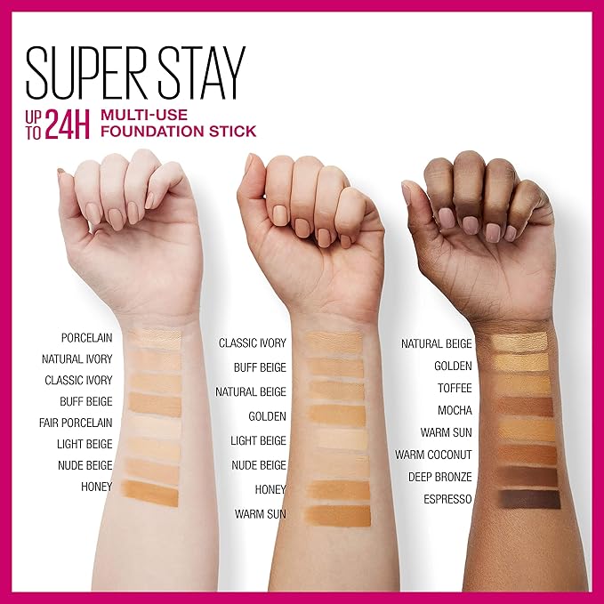 Maybelline New York Super Stay Foundation Stick for Normal To Oily Skin, Fair Porcelain, 0.25 Ounce-VivaGrace Women