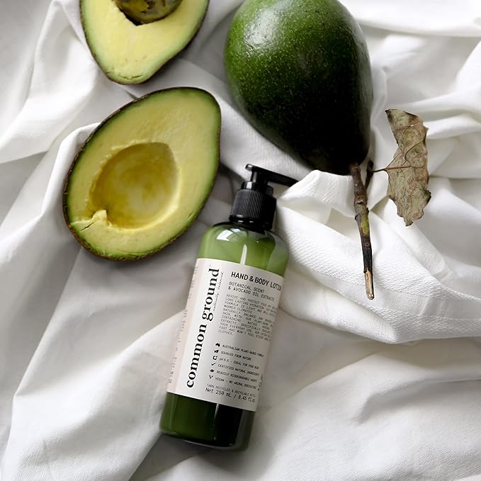 COMMON GROUND Natural Lotion Moisturizer - Paraben & Cruelty Free - Non Greasy, Vegan, Plant-Based, Avocado Oil - All, Men, Women, Eczema, Sensitive Skin (2 x 8.4 fl oz)-VivaGrace Women