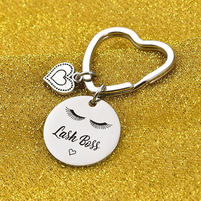 Lash Boss Appreciation Jewelry Beauty Lashes Girl Jewelry Daughter Gift Best Friend Keychain-VivaGrace Women