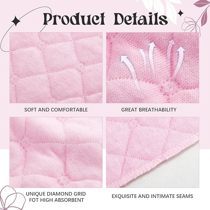 Toulite 10 Pcs Cotton Bra Liners 3 Layer Rectangle Under Bra Pads Sweat Liners for Women Sweating Supplies-VivaGrace Women
