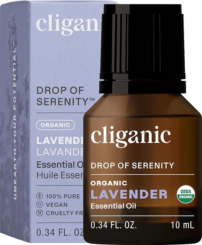 Cliganic Organic Lavender Essential Oil - 100% Pure Natural Undiluted, for Aromatherapy Diffuser | Non-GMO Verified (Packaging May Vary)-VivaGrace Women