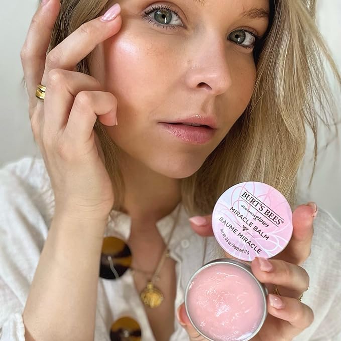 Burt's Bees 100% Natural Origin Goodness Glows Miracle Balm, Hydrates and Softens Dry Skin From Head To Toe, 0.6 Ounce Tin-VivaGrace Women