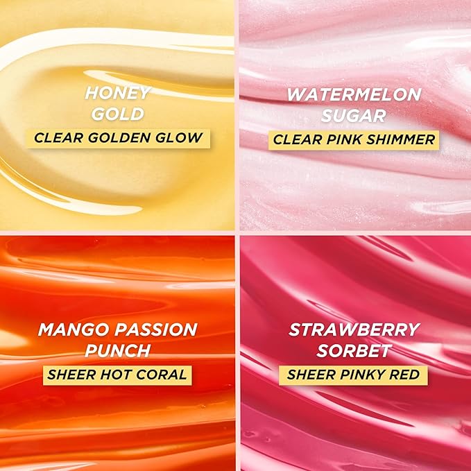 Gisou Honey Infused Hydrating Lip Oil, Nourishing Moisturizer for Dry Lips, High Shine, Smooth Finish, Clear Golden Glow, Fresh Honey Scent, 8ml-VivaGrace Women