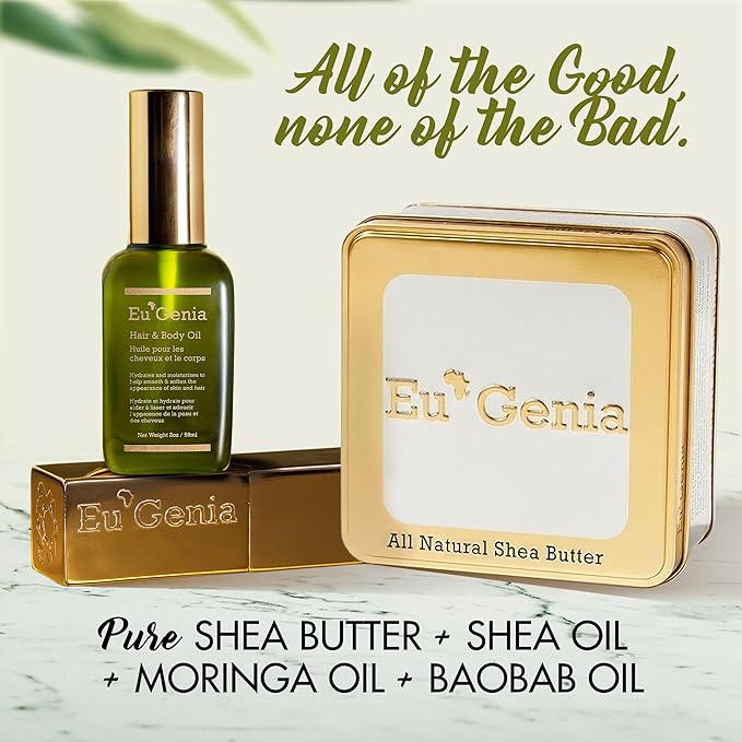 Face, Lip & Body Shea & Moringa 3-PC Gift Set – Hydrating Lip Balm, Nourishing Body Oil, 12oz Dermatological Shea Butter – Natural Skincare-VivaGrace Women