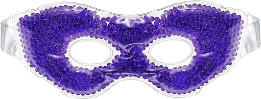 Gel Eye Mask, Purple - Cold Compress Ice Pack with Gel Beads - Microwave Safe for Heat Therapy - Great for Puffy Eyes, Dark Circles, Dry Eyes, Soothing Headaches-VivaGrace Women