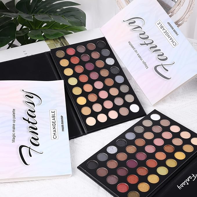 Professional Neutral Smokey Eyeshadow Makeup Palette, Matte Shimmer Metallic Black Grey Dark Goth Eye Shadows for Halloween, Pigmented Warm Smoky Naked Nude Rosy Gold Brown Pallet Daily Make Up Kit-VivaGrace Women