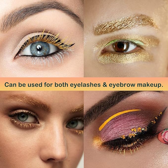 Maydear Gold Waterproof Colored Mascara - Long Lasting, Smudgeproof, Fast Dry, Lengthening Eye Makeup for Women - Party & Stage Use-VivaGrace Women