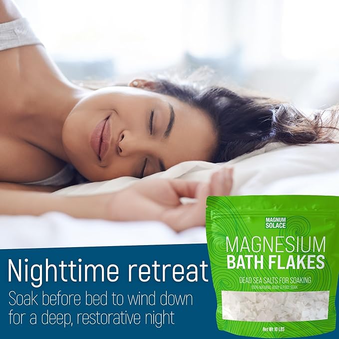 Magnesium Flakes for Bath - Magnesium Chloride Flakes - Dead Sea Salts for Soaking, 10 LBS-VivaGrace Women
