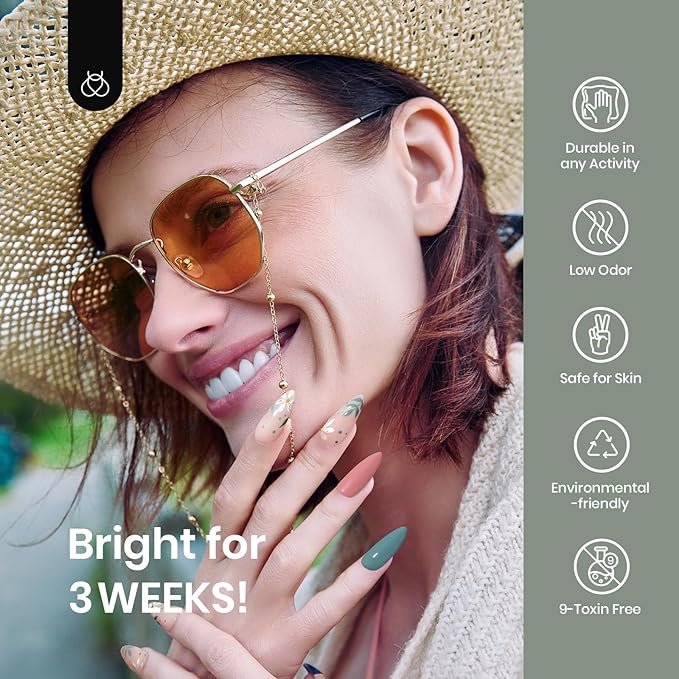 Beetles Gel Nail Polish, 6 Colors Sage Green Tranquil Grace Collection Pink Olive Green White UV Gel Nail Polish Manicure Art Design Gifts for Women-VivaGrace Women