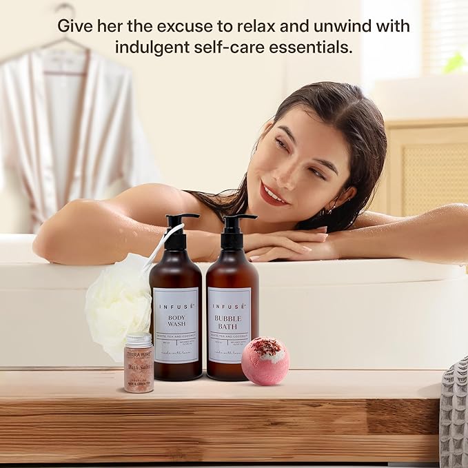 10-Piece Spa Gift Box for Women | Self-Care Set with Eye Mask, Loofa,Bath Bombs,Face Masks,Bubble Bath, Lotion, Body Wash & Bath Salt | Gift for Mom, Grandma, Wife, Bridesmaid or Loved Ones-VivaGrace Women