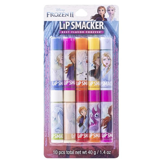 Lip Smacker Disney Frozen 2 Party Pack - 10 Moisturizing Lip Balms, Clear Matte, Hydrating & Protecting - Cruelty-Free- Frozen 2-VivaGrace Women