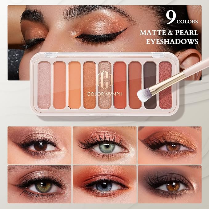 Color Nymph Girls Makeup Kit for Teens Girls with Cosmetic Bag, Full Face Makeup Kit For Women included 9 Color Eyeshadow Palette Concealer Liquid Blush Eyeliner Lipgloss-VivaGrace Women