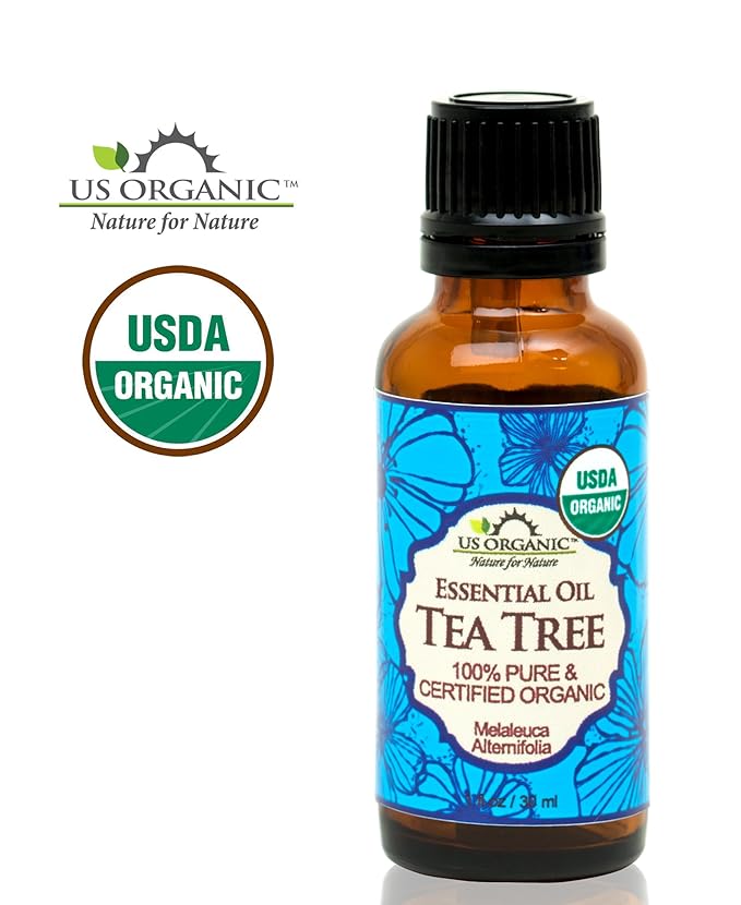 US Organic 100% Pure Tea Tree Essential Oil, Steam Distilled, USDA Certified Organic, for Hair, Skin, Scalp, Foot, Toenails, and More. Sourced from South Africa, Undiluted, Non-GMO (30 ml)-VivaGrace Women