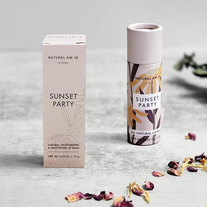 Natural Amor All Natural Lip Balm - 0.3oz Paper Tube - Handcrafted with Beeswax, Vitamin E, Essential Oil and Coconut Oil - Cruelty-Free, Citrus Scent-VivaGrace Women