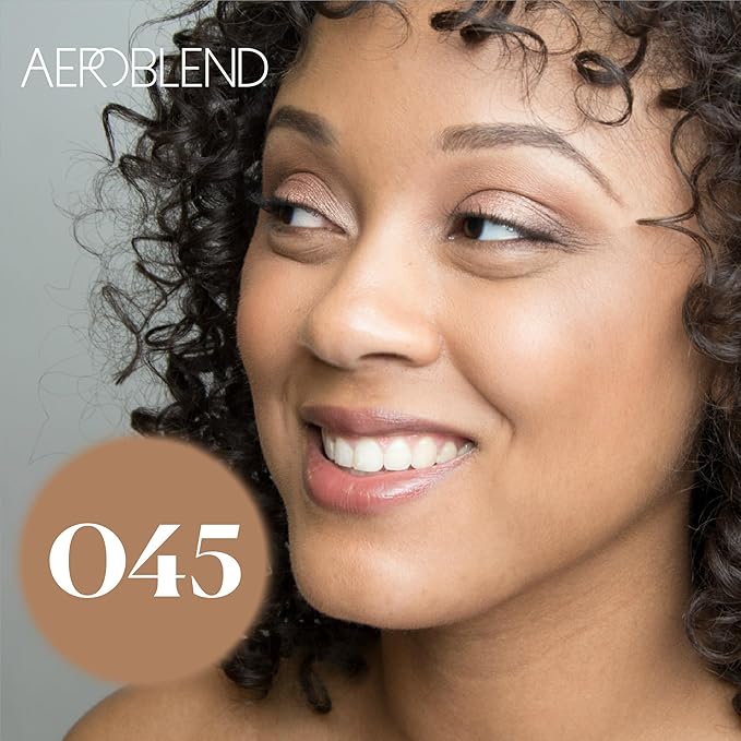 AEROBLEND Airbrush Foundation Makeup (O45) Professional, Water-Based, Buildable, Long-wearing, For all skin types, 1 oz-VivaGrace Women