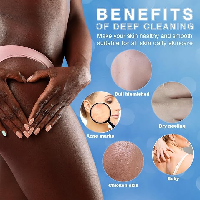 UJFQBH 6 Pieces African Bath Sponge African Net Long Net Bath Sponge Exfoliating Shower Body Scrubber Back Scrubber Skin Smoother,Great for Daily Use (Purple, Purple, Pink, Orange, Blue, Green)-VivaGrace Women