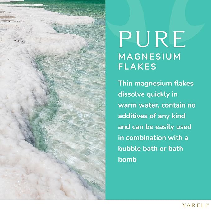 Magnesium Flakes, 5lb, Dead Sea Bath and Foot Soak, Alternative to Epsom Salt with Over 250,000mg of Magnesium Chloride Per Bag-VivaGrace Women