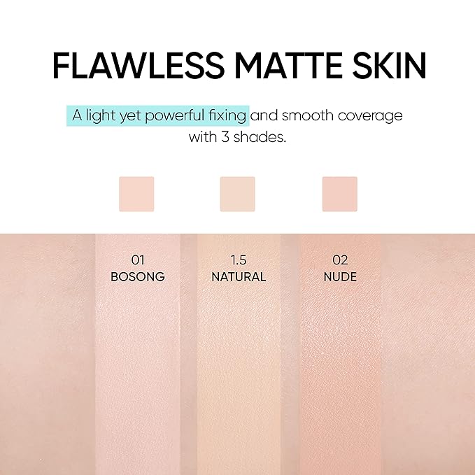 Meta Fixing Cushion Foundation 01 BOSONG | clear beige pink | Matte, dewy, glow, long-lasting, double coverage, clean beauty, lightweight, natural look, foundation for sensitive skin,hydrating cushion-VivaGrace Women