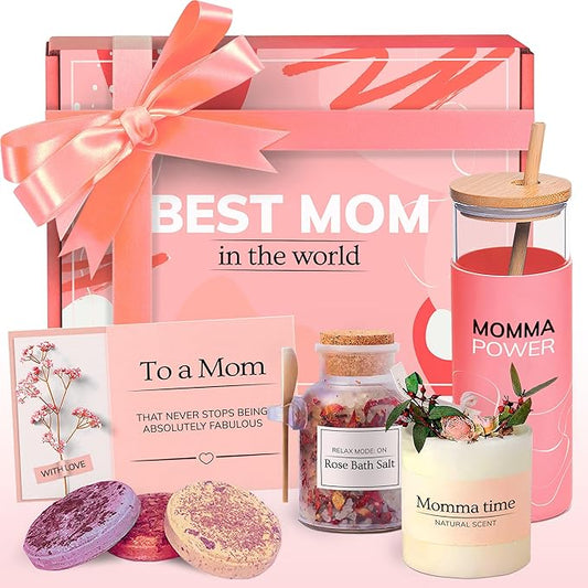 Best Mom in the World Gift set - Gift for Any Occasion – Gifts for Mom from Daughter Relaxing Gifts for Women Set – Mom Birthday Gifts Box – Gift Box for Valentine's Day, Mother's Day-VivaGrace Women