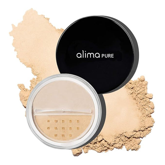Alima Pure Matte Foundation Loose Mineral Powder Foundation Makeup, Loose Powder Makeup Oil Free Talc Free Powder, Natural Makeup Mineral Foundation Full Coverage Natural Foundation Powder .15 oz/4.5g-VivaGrace Women