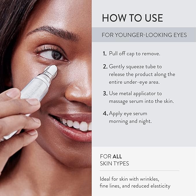 Lancer Skincare 3D Hyaluronic Eye Serum with Vitamin C Brightening Complex, Anti-Aging Eye Cream, 0.5 Fluid Ounces-VivaGrace Women