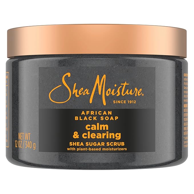 SheaMoisture Sugar Body Scrub African Black Soap for healthy, glowing skin African black soap with 24h shea moisture nutrients 12 oz-VivaGrace Women