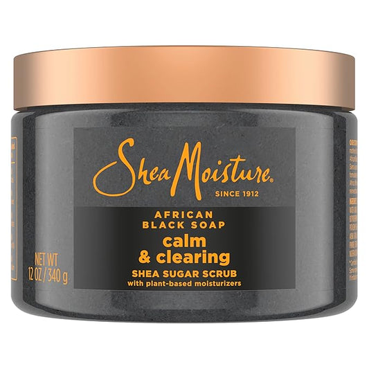SheaMoisture Sugar Body Scrub African Black Soap for healthy, glowing skin African black soap with 24h shea moisture nutrients 12 oz-VivaGrace Women