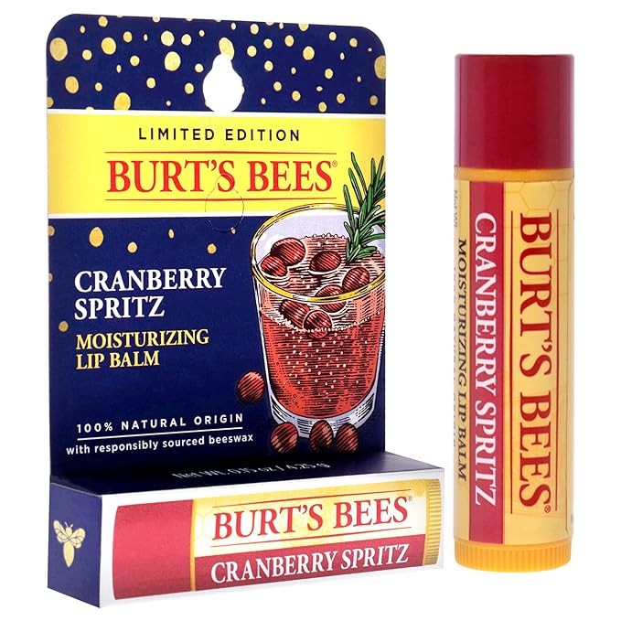 Cramberry Spritz Moisturizing Lip Balm by Burts Bees for Unisex - 0.15 oz Lip Balm-VivaGrace Women