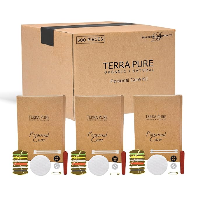 Terra Pure Green Tea Hotel Personal Care Kit, Recycled Paper, Soy Ink Box (Case of 500)-VivaGrace Women