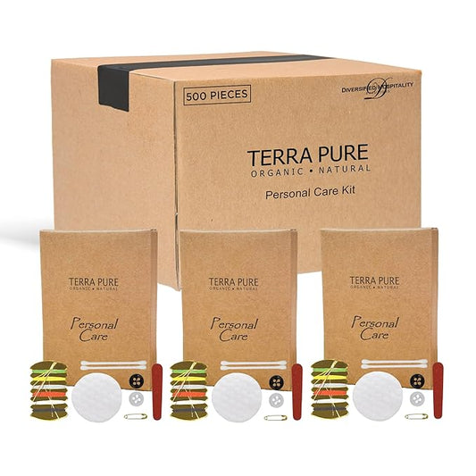 Terra Pure Green Tea Hotel Personal Care Kit, Recycled Paper, Soy Ink Box (Case of 500)-VivaGrace Women
