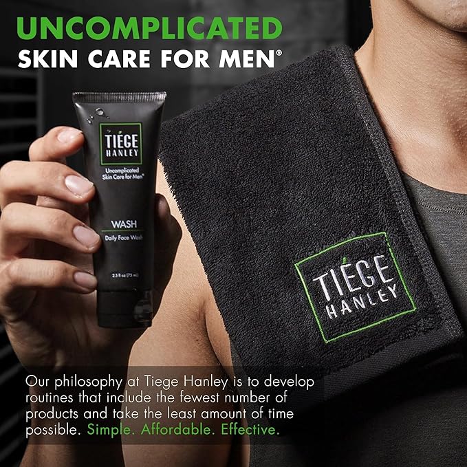 Tiege Hanley Mens Skin Care Gift Box Set, Platinum - Men's Skincare Set Includes Face Wash, AM & PM Moisturizer, Scrub, Eye Cream, Clay Mask, Retinol Stick, Body Wash, Deodorant, Lip Balm-VivaGrace Women