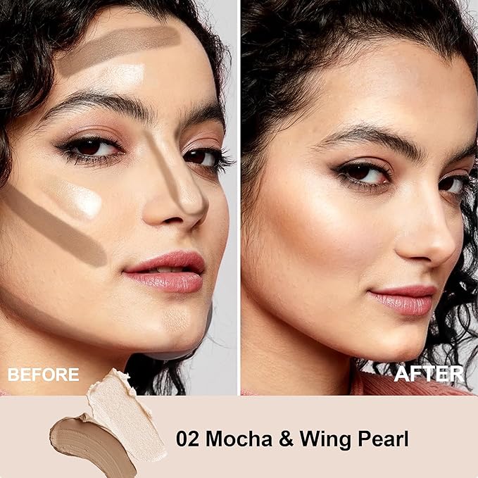 FV Cream Contour Stick, 2-in-1 Face Shaping Stick for Highlighting & Contouring, Bronzer Stick，Long Lasting & Waterproof，Non-Sticky Highlighter Makeup Pen for Light/Medium Skin Tones, 0.26oz (7.5g)-VivaGrace Women