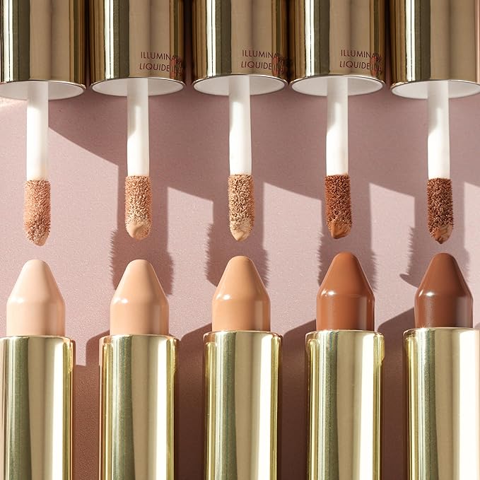 Wander Beauty Dualist Matte and Illuminating Concealer Makeup - Light - Dual-Ended Matte Concealer Stick + Liquid Concealer - Full Coverage Concealer Brightens, Firms & Hydrates Under Eyes -0.28 fl oz-VivaGrace Women
