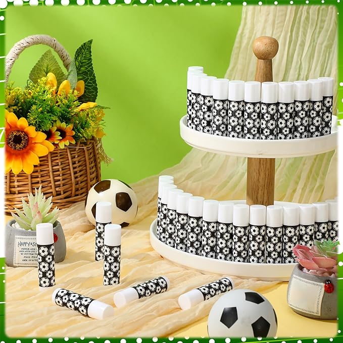 36 Sets Soccer Lip Balm Hand Cream Set soccer Party Favors, Include 36 Lip Balm 36 Moisturizing Hand Cream 36 Bags 36 Cards and Ropes for Soccer Accessories Gifts-VivaGrace Women