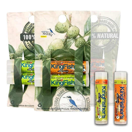 Lip Balm, 100% Natural Moisturizing Lip Balm, Ultra Hydrating Lip Care, Original Noni Oil & Virgin Coconut Oil (Pack of 2) (1 Sweet Orange and 1 Mint)-VivaGrace Women