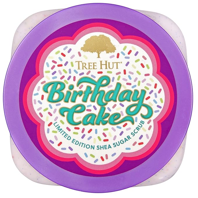 Tree Hut Exfoliating Shea Sugar Scrub Birthday Cake, 18 oz-VivaGrace Women