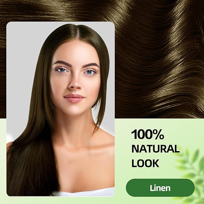 Hair Dye Shampoo 3 in 1 for Gray Hair Coverage,Argan nut Natural Shampoo Hair Dye for Women & Men/Ammonia-Free 500ml(Linen)-VivaGrace Women