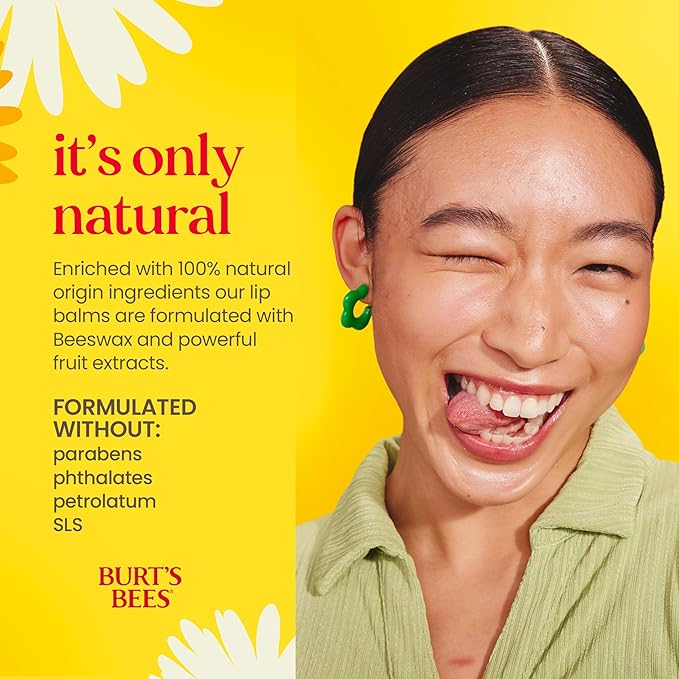 Burt's Bees Lip Balm - Original Beeswax 12 Count Pack in Bulk, Lip Moisturizer With Responsibly Sourced Beeswax, Tint-Free, Natural Origin Conditioning Lip Treatment, 12 Tubes, 0.15 oz-VivaGrace Women