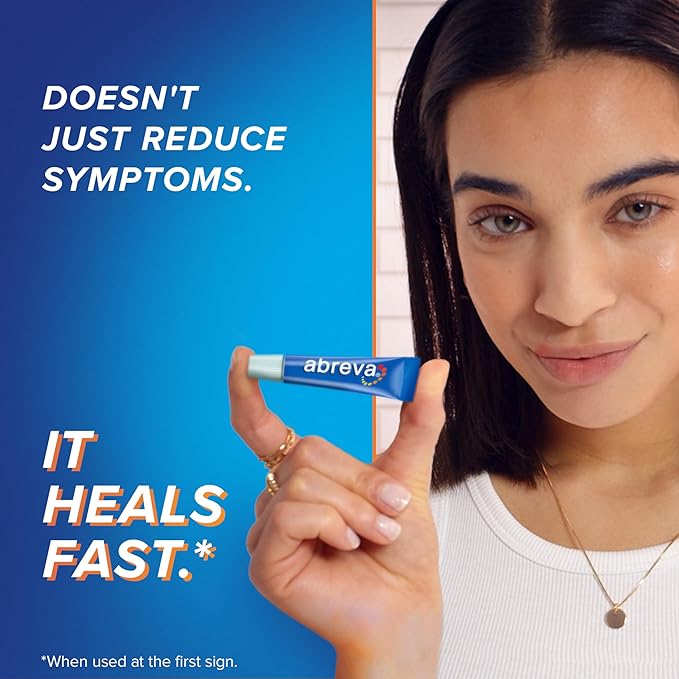 Abreva 10 Percent Docosanol Cold Sore Treatment, Fever Blister and Cold Sore Cream - 0.07 oz plus ChapStick Moisturizer Original Lip Balm - 0.15 oz Value Pack-VivaGrace Women
