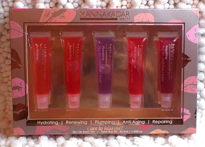 Manna Kadar Care to Kiss me? Lip Balm Set 1.44 fl oz,-VivaGrace Women