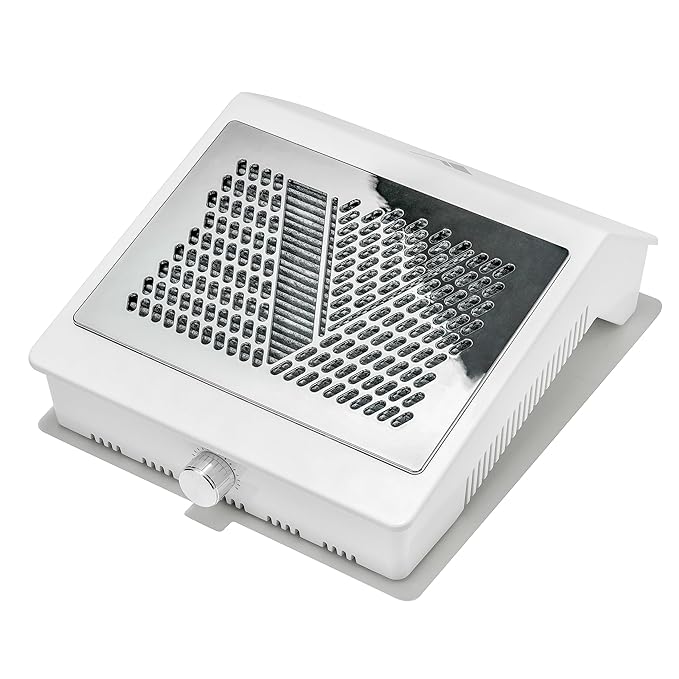 V Beauty Pure Nail Fan Dust Collector - Nail Dust Extractor and Catcher Vacuum, Sleek, Lightweight, and Adjustable Salon Fan with Activated Charcoal Filter, Acetone-Resistant Design-VivaGrace Women