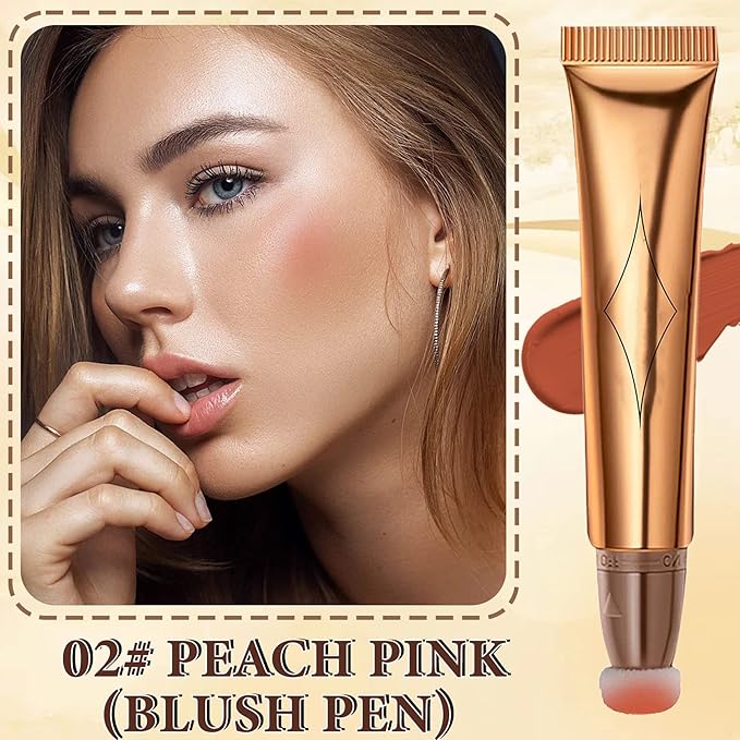 Liquid Contour Beauty Wand,Stick with Cushion Applicator,Cream Contour,Long Lasting Smoothly Moisturizng Silky Contour Stick Blush Stick-VivaGrace Women