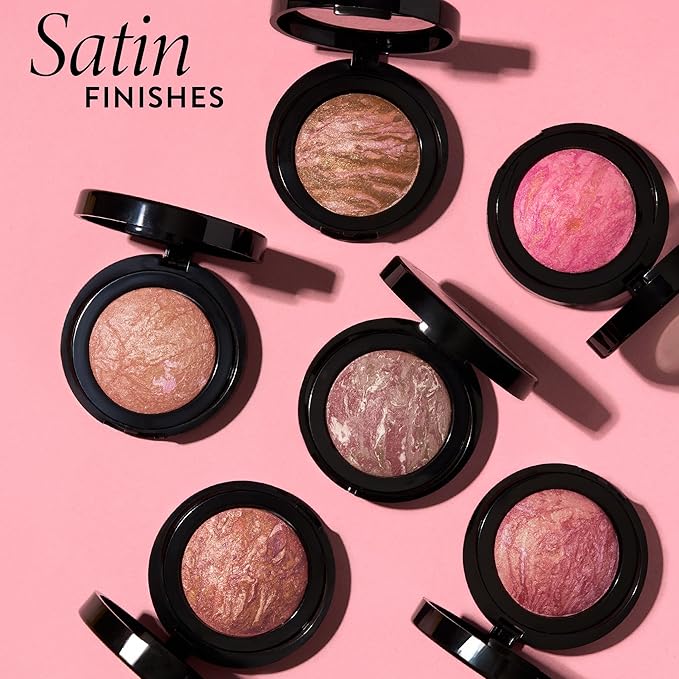 LAURA GELLER NEW YORK Baked Blush-n-Brighten Marbleized Blush - Pink Grapefruit Creamy Lightweight Satin Finish-VivaGrace Women