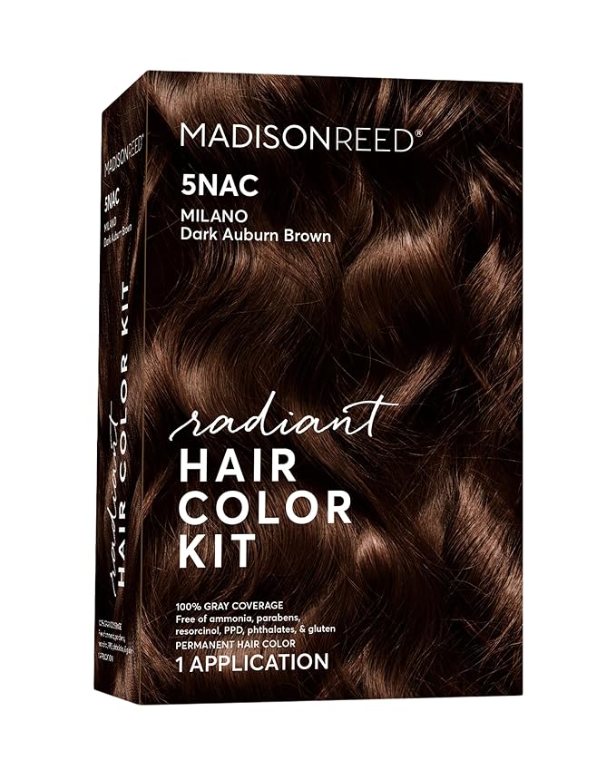 Madison Reed Radiant Hair Color Kit | 5NAC Dark Chocolate Brown (Milano Brown) for 100% Gray Hair Coverage | Salon Quality Permanent Hair Dye | PPD-Free & Ammonia-Free | (Packaging May Vary) 1 Pack-VivaGrace Women