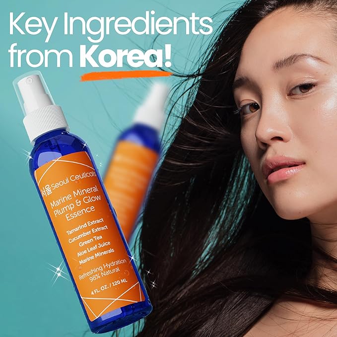 SeoulCeuticals Korean Skin Care Essence Toner - K Beauty Skincare Spray Mist For Face Contains Cucumber Extract and Marine Minerals + Organic Aloe - Get That Healthy Youthful Glow-VivaGrace Women