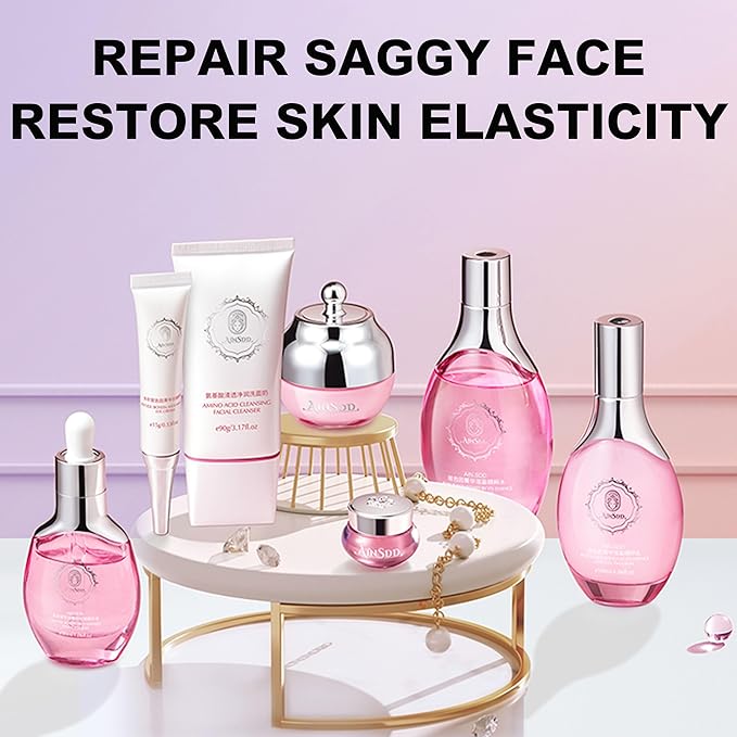 Hyaluronic Acid Anti Aging Skin Care Set Daily Skincare Kit For Women Gift Set 7 Pieces Women Beauty Set-VivaGrace Women